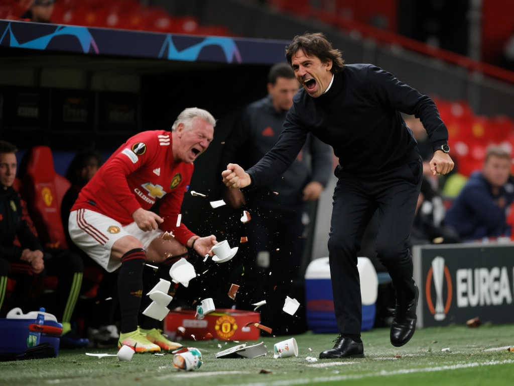 阿莫林欧联杯中场休息后手背现创可贴，球迷猜测是否因情绪失控砸物